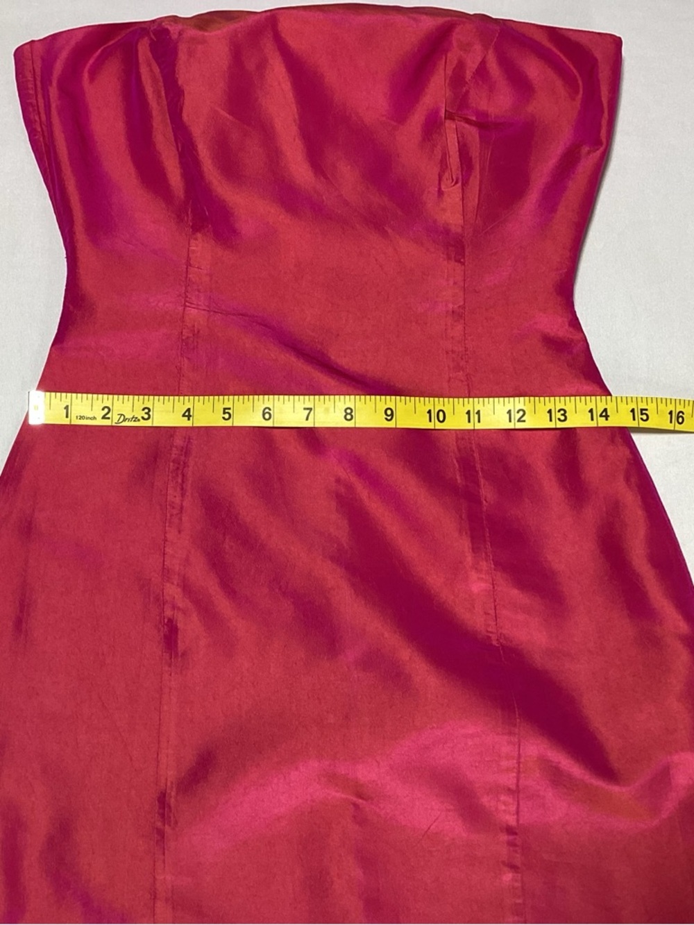 Strapless Fuchsia Sheath Dress - Picture 6 of 7